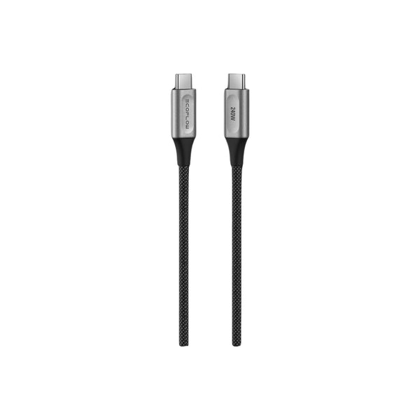 EcoFlow RAPID Pro USB-C till USB-C Kabel – 240 W – Nylon – 1,8 m