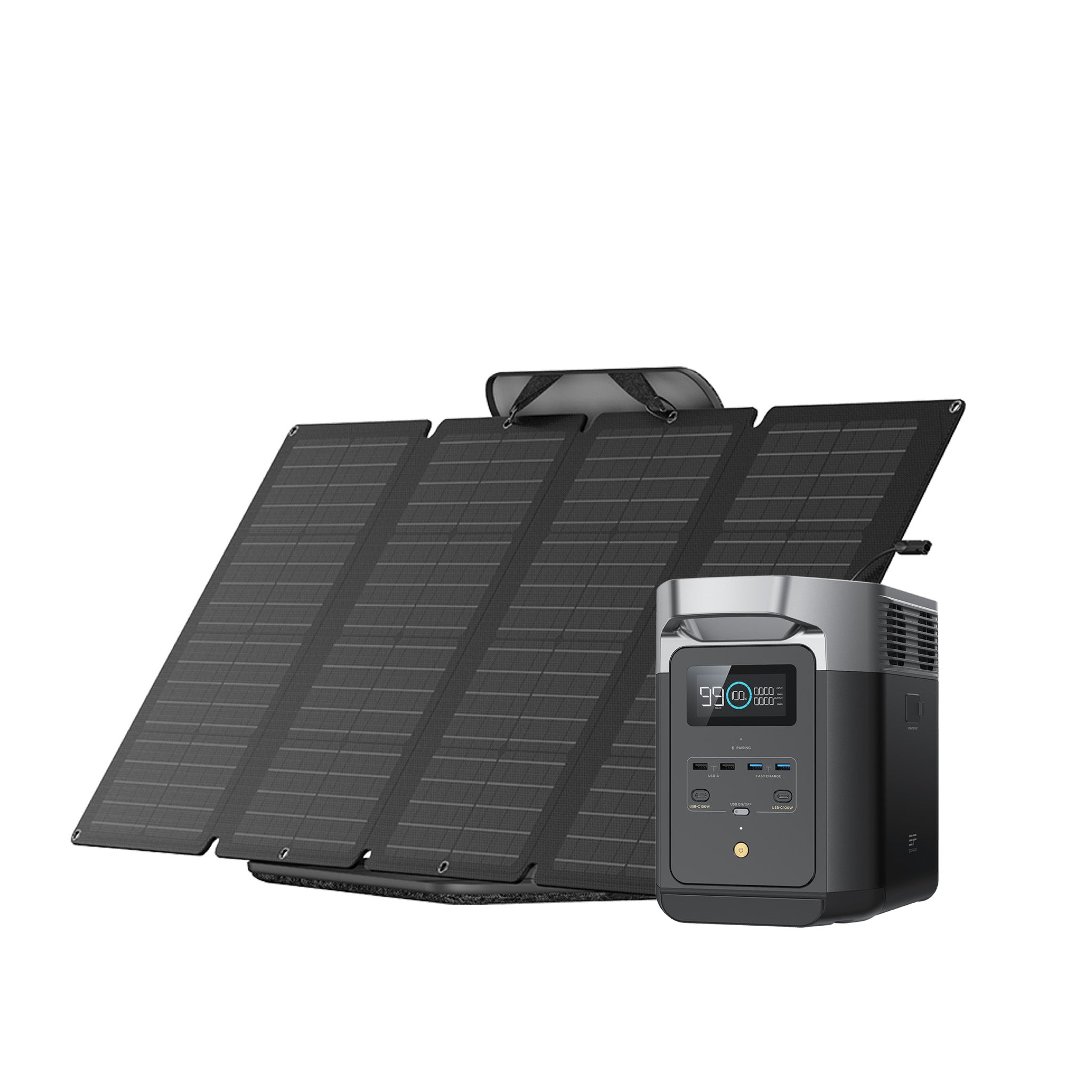EcoFlow DELTA 2 med portabel solpanel